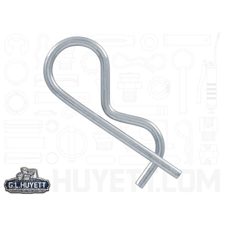 Huyett Bridge Cotter Pin, 0.148 in Dia, 2-3/4 in L, Spring Wire, 1 PK GRP-148-2750